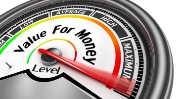 Value for money conceptual meter to maximum