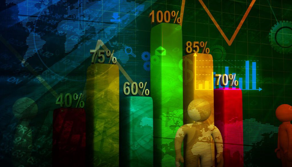 Stock market chart, financial background