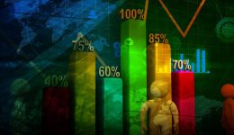 Stock market chart, financial background