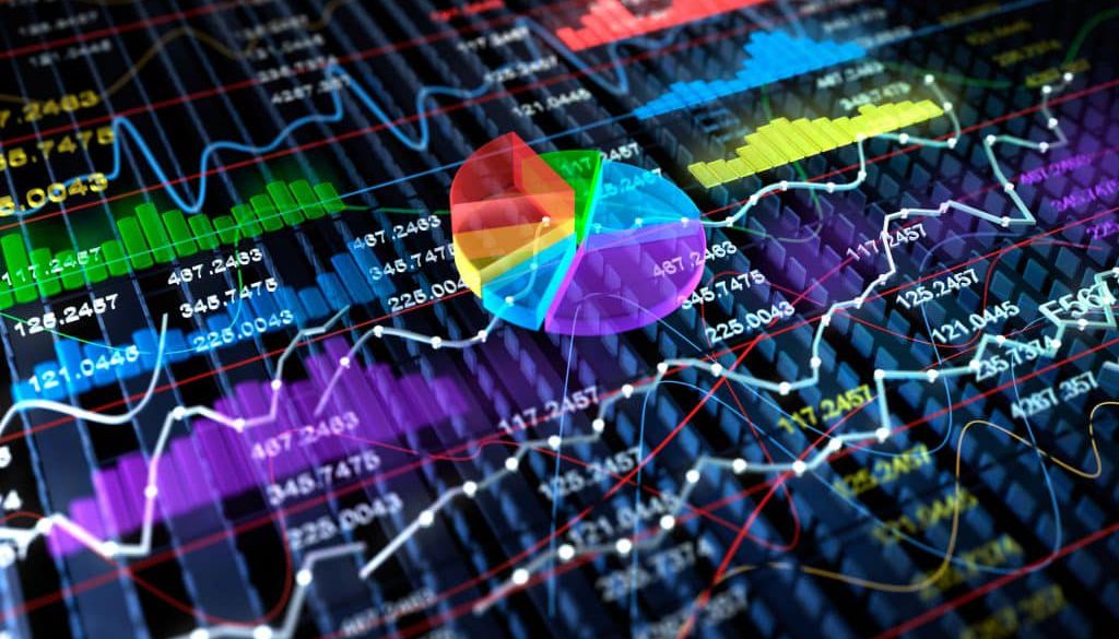 48864735 - stock exchange 3d graph background, 3d illustration